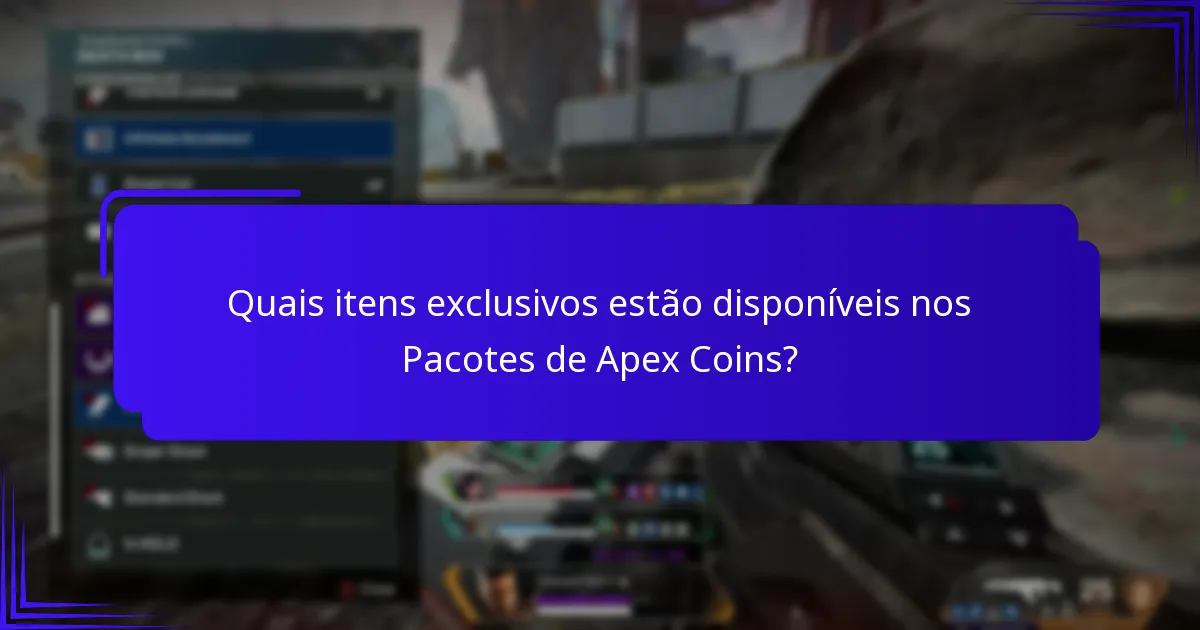 Quais são as opções de preços para os Pacotes de Apex Coins?