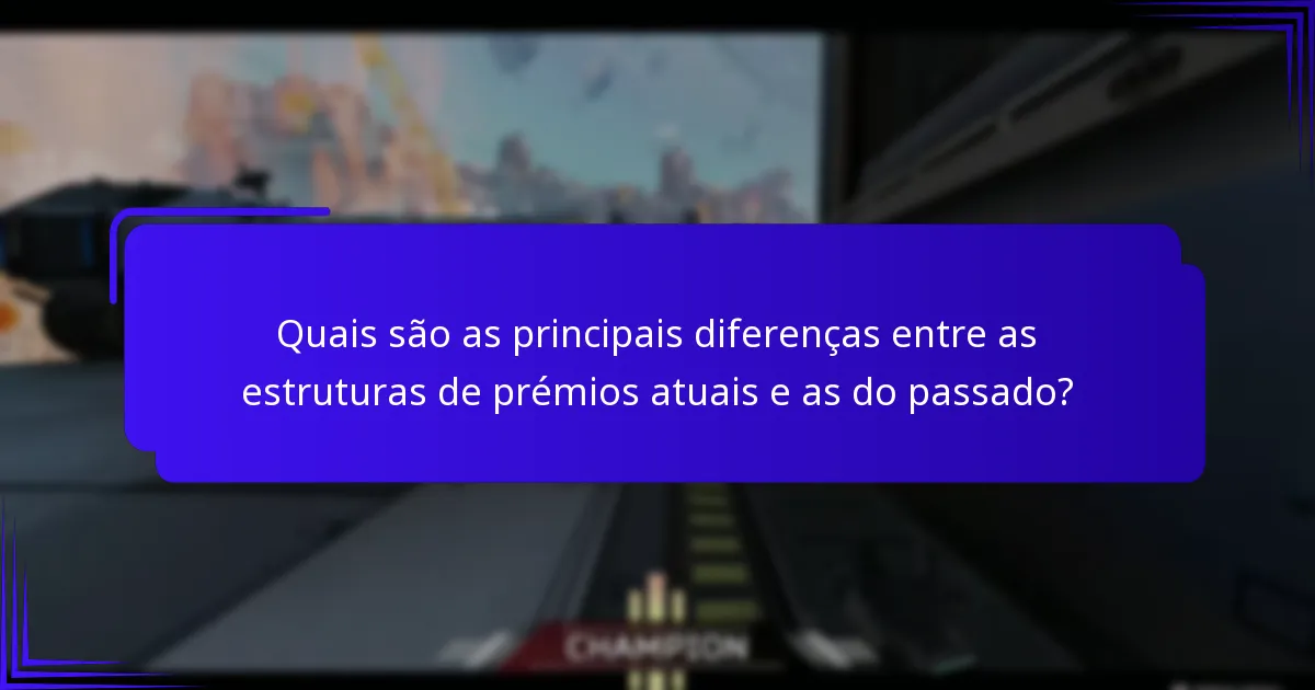 Quais eventos viram as mudanças mais significativas nas ofertas de prémios?